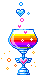 a colorful drink