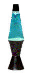 a blue lavalamp